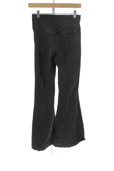 We The Free Women Black Flared Jeans Cotton Blend Mid Rise Inseam 32 Size 26