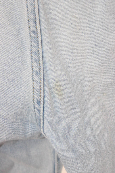 We The Free Womens Flared Jeans High Rise Blue Button Cotton Blend Size 28