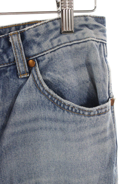 Wrangler Mens Flared Jeans Blue Mid Rise Button Fly Size 29