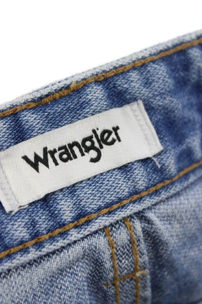 Wrangler Mens Flared Jeans Blue Mid Rise Button Fly Size 29