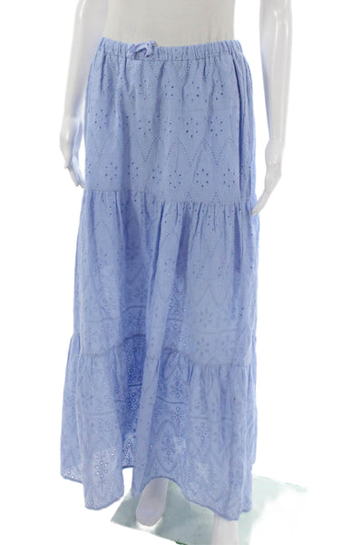 Interstyle Women Maxi Cotton Geometric Drawstring Long Skirt Size L
