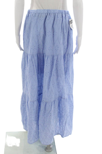 Interstyle Women Maxi Cotton Geometric Drawstring Long Skirt Size L