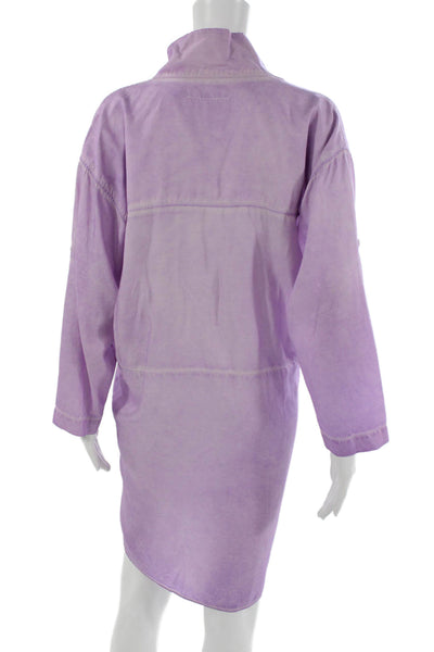 MM6 Maison Margiela Womens Purple Shift Dress Cowl Neck Size 40