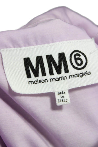 MM6 Maison Margiela Womens Purple Shift Dress Cowl Neck Size 40