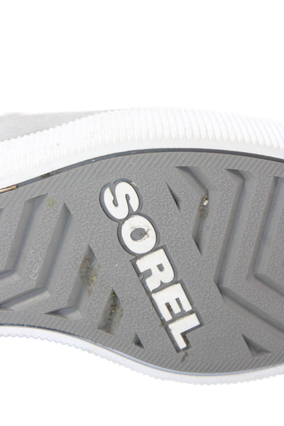Sorel Womens Suede Out N About Slip On Wedge Ankle Boots Grey Size 7.5