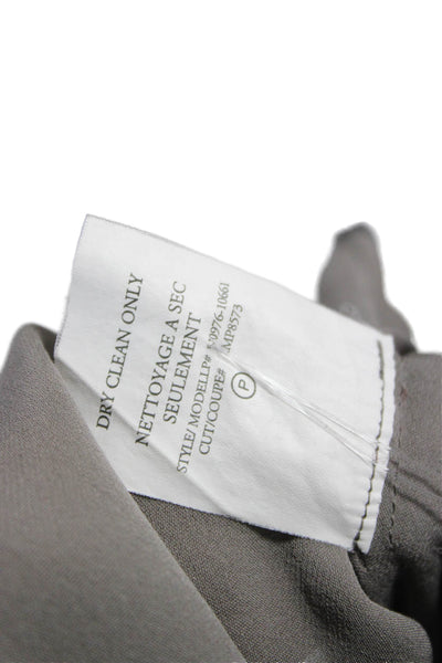 Vince Women Tunic Gray Silk V-Neck Sleeveless Size M