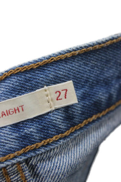Levi Strauss & Co Womens Straight Jeans Blue Size 27