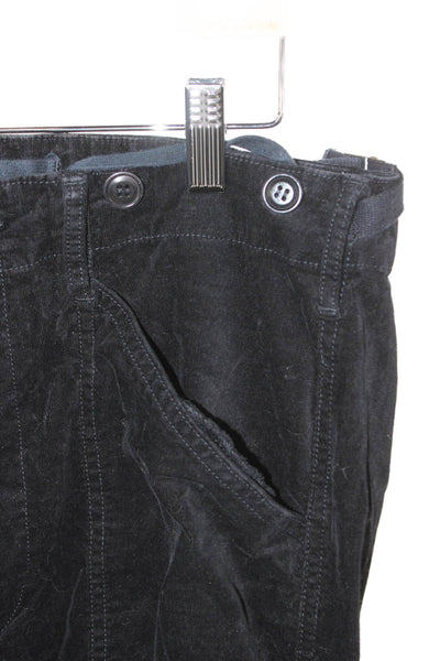 Vince Womens Cargo Pants Black Cotton Button Size 8