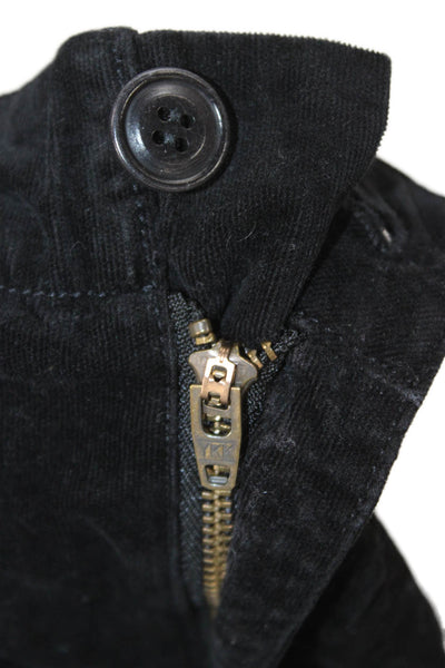 Vince Womens Cargo Pants Black Cotton Button Size 8