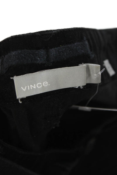 Vince Womens Cargo Pants Black Cotton Button Size 8