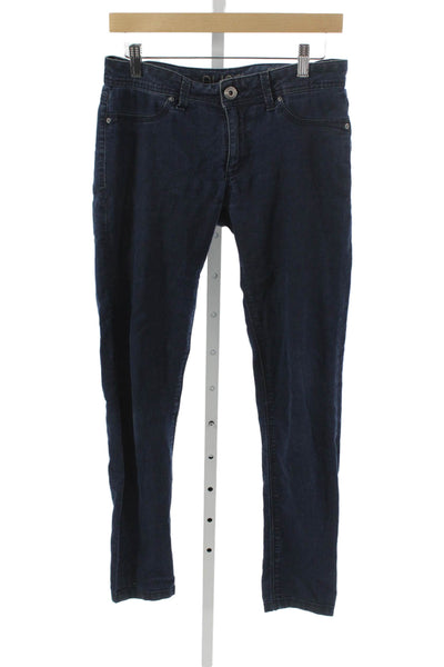 DL 1961 Women Skinny Jeans Blue Mid Rise Button Cotton Blend Size 27