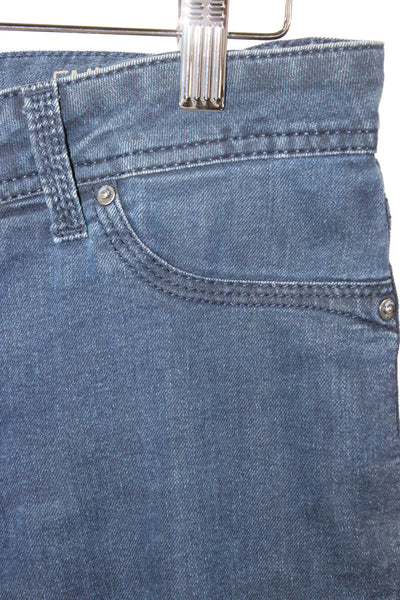 DL 1961 Women Skinny Jeans Blue Mid Rise Button Cotton Blend Size 27