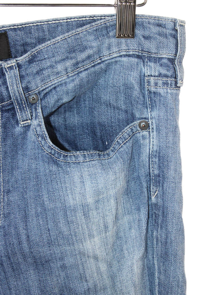 Vince Women Skinny Jeans Blue Mid Rise Button Cotton Blend Size 27