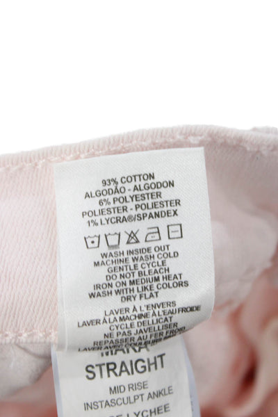 DL1961 Women Straight Pink Cotton Jeans Size 27