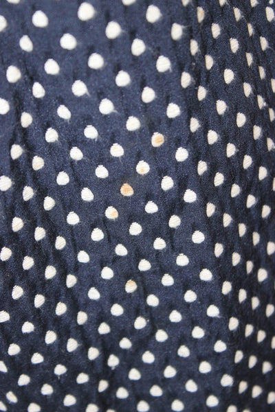 Banana Republic Womens Sheath Blue Polka Dot Knee Length Cotton Size 8