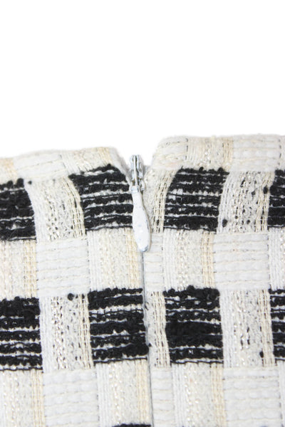 Derek Lam 10 Crosby Women Fit & Flare Black Check V-Neck Sleeveless Dress Size 8
