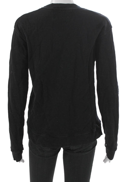 Lingua Franca Unisex Black Crew Neck Pullover Sweatshirt Long Sleeve Size M