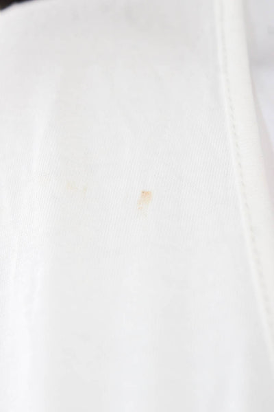 Standard James Perse Women Basic T-Shirt White Scoop Neck Short Sleeve Size 2