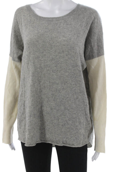 Vince Womens Pullover Wool Long Sleeve Round Neck Gray Size M