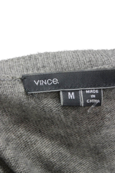 Vince Womens Pullover Wool Long Sleeve Round Neck Gray Size M