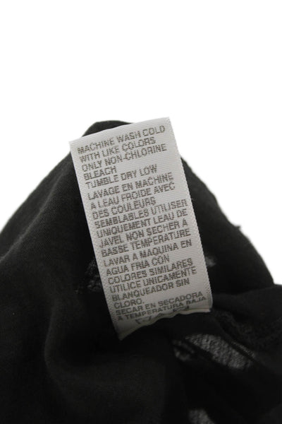 Standard James Perse Women Long Sleeve V-Neck Cotton Tunic Black Size 2