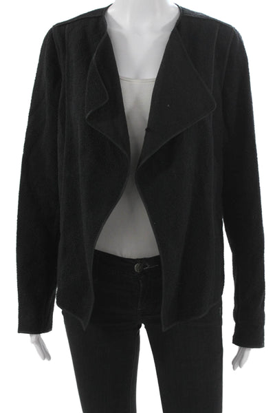 Vince Womens Cardigan Black Cotton Long Sleeve Size M