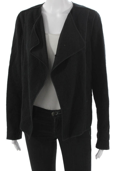 Vince Womens Cardigan Black Cotton Long Sleeve Size M