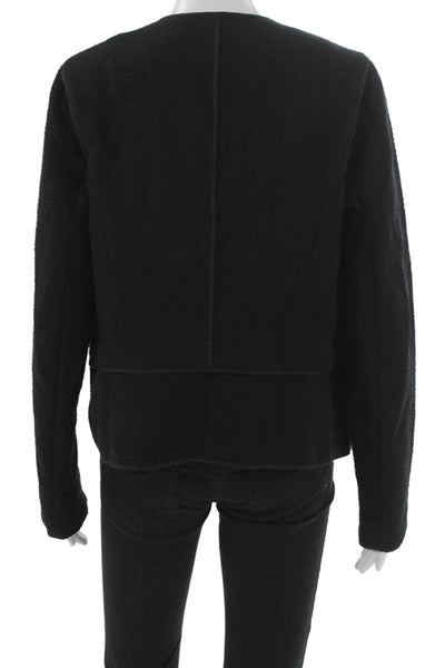 Vince Womens Cardigan Black Cotton Long Sleeve Size M