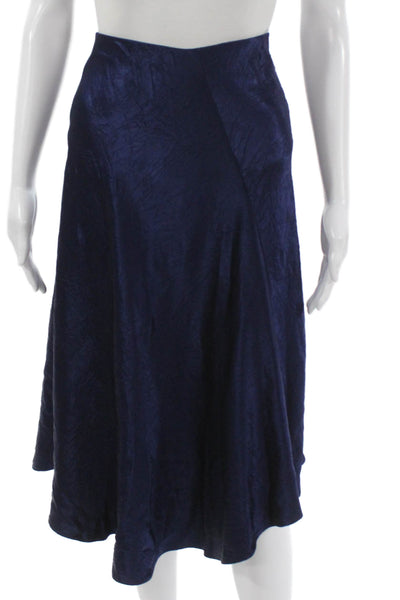 Vince Womens A-Line Skirt Blue Acetate Knee Length Size M