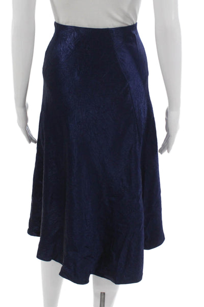 Vince Womens A-Line Skirt Blue Acetate Knee Length Size M