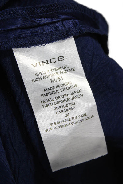 Vince Womens A-Line Skirt Blue Acetate Knee Length Size M