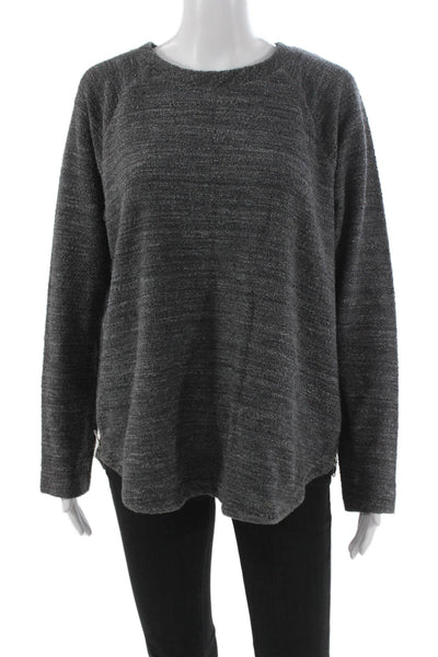 Vince Women Pullover Crew Neck Gray Long Sleeve Size M
