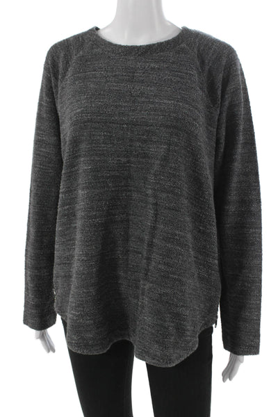 Vince Women Pullover Crew Neck Gray Long Sleeve Size M