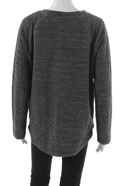 Vince Women Pullover Crew Neck Gray Long Sleeve Size M