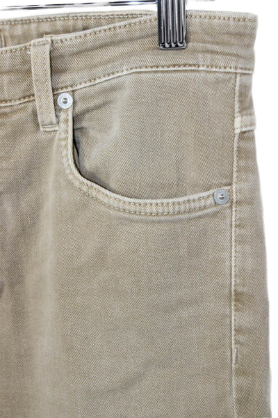 Closed Mens Straight Jeans Beige Cotton High Rise Button Fly Size 28