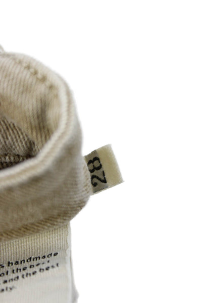 Closed Mens Straight Jeans Beige Cotton High Rise Button Fly Size 28