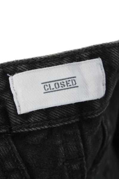 Closed Womens Black Straight Jeans 100% Cotton Size 28