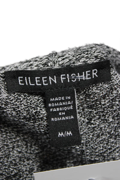 Eileen Fisher Womens Linen V-Neck Tunic Gray Pullover Sleeveless Solid Size M