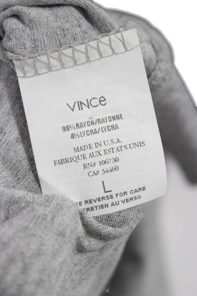Vince Women Tunic Cowl Neck Sleeveless Solid Gray Rayon Pullover Size L