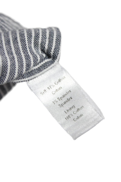 Marissa Webb Women Shirt Dress Gray Cotton Collared Button Long Sleeve Size M