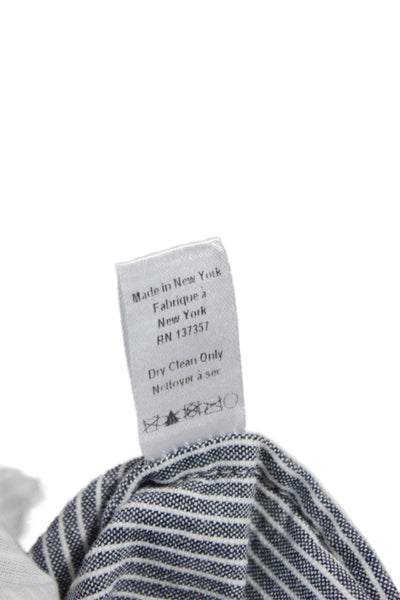 Marissa Webb Women Shirt Dress Gray Cotton Collared Button Long Sleeve Size M