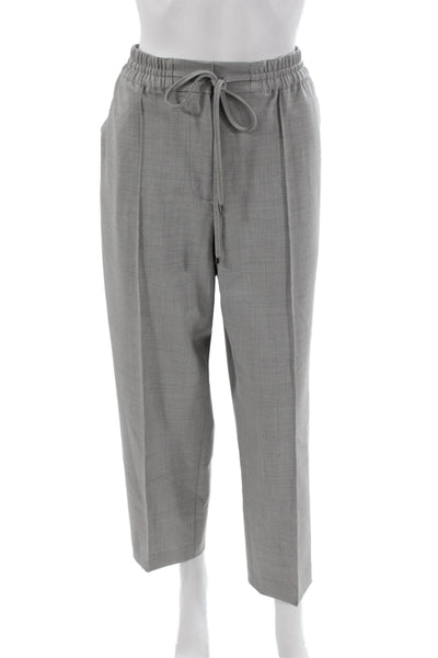 Club Monaco Women Ankle Pants Gray Polyester Drawstring Size 8