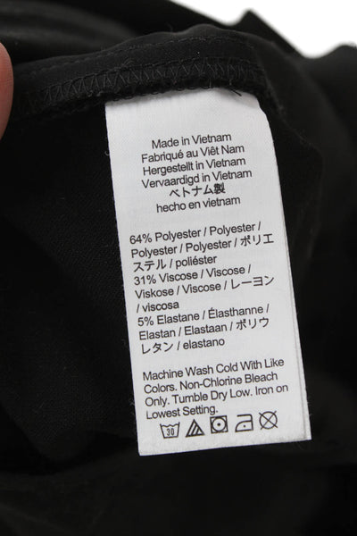 J Crew Womens Ankle Pants Black Polyester Zip Inseam 29 Size 12