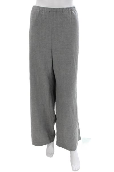 Banana Republic Womens Dress Pants Gray Wool Pull On Size L