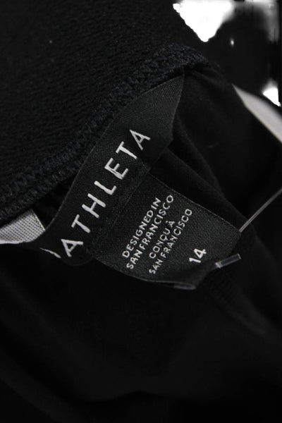 Athleta Womens Jogger Pants Black Polyester Size 14
