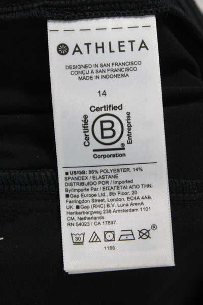 Athleta Womens Jogger Pants Black Polyester Size 14