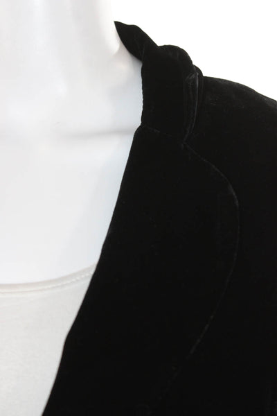 BCBG Max Azria Womens Black Rayon Blazer Button Long Sleeve Size L