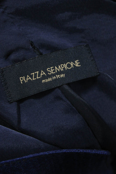 Piazza Sempione Women Blue Polyester Blouse Jacket Buckle Long Sleeve Size S