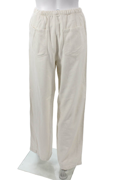 Zara Women Sweatpants Beige Cotton Drawstring Size XS