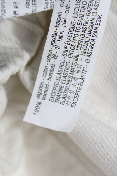 Zara Women Sweatpants Beige Cotton Drawstring Size XS